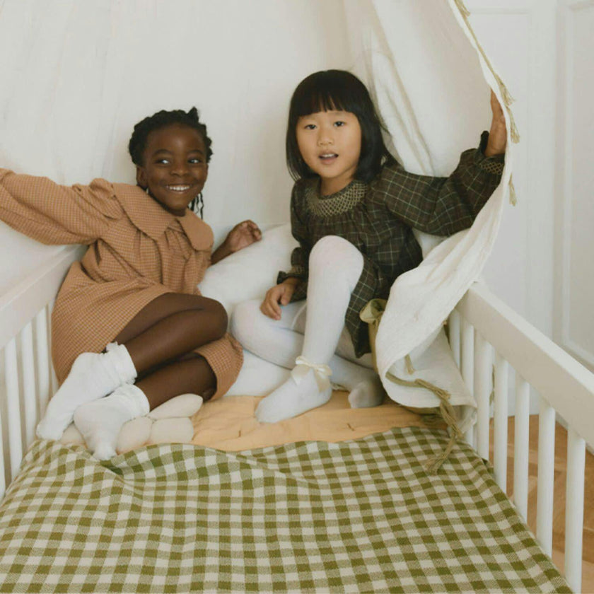 Knitted Blanket Vichy Matcha