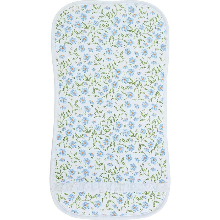 Blue Vines Print Burp Cloth