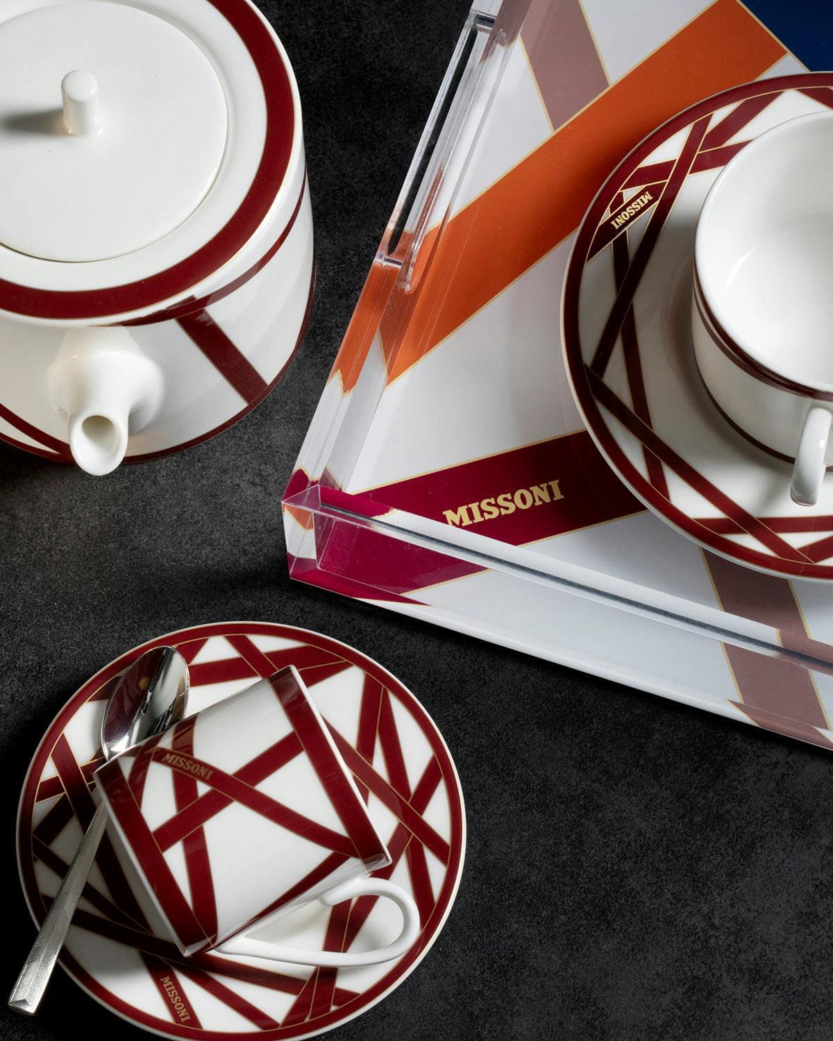 NASTRI BORDEAUX Set 2 Pcs. Bread Or Butter Plate - Ø 15,5 Cm