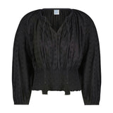 Lola Womens Blouse Black Eyelet, black