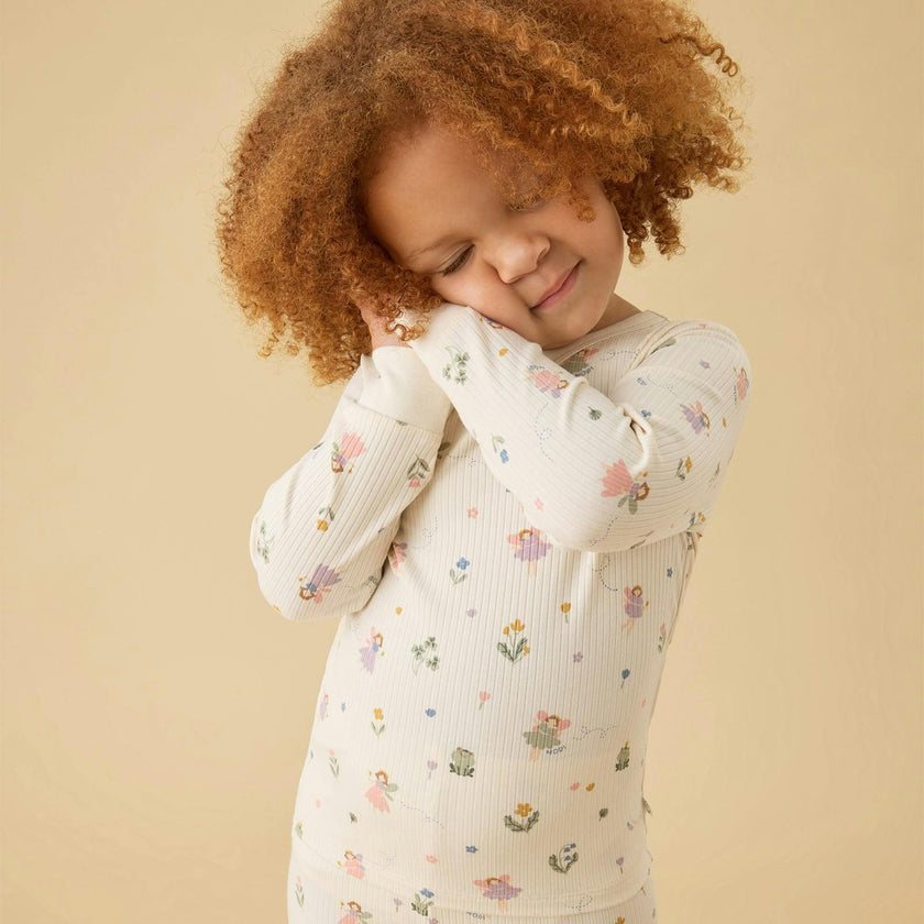 Fairy Garden Ribbed Pajama Set