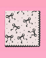 Little Black Bow Bundle - plates, napkins, bday banner