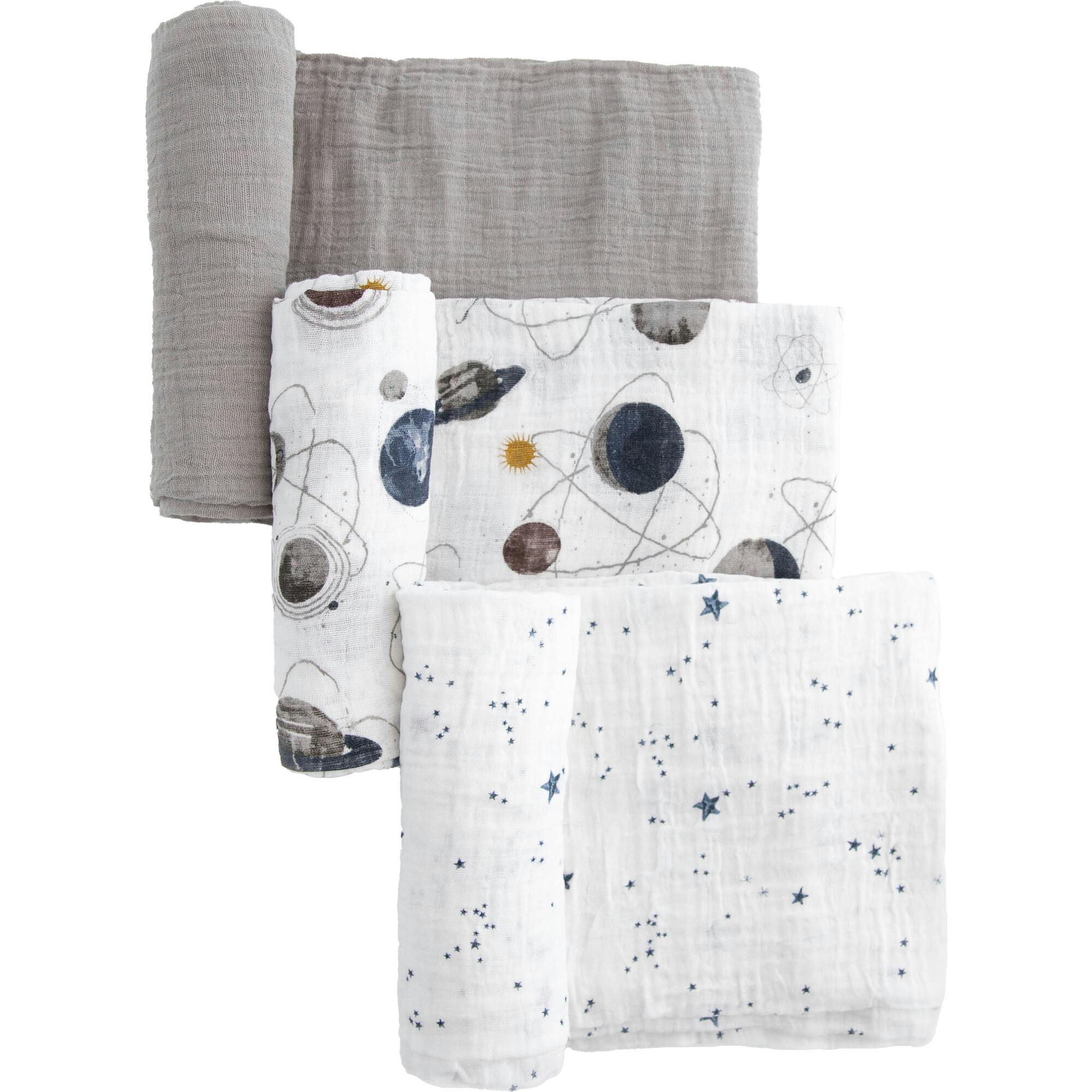 Cotton Muslin Swaddle Blanket 3 Pack - Planetary 2