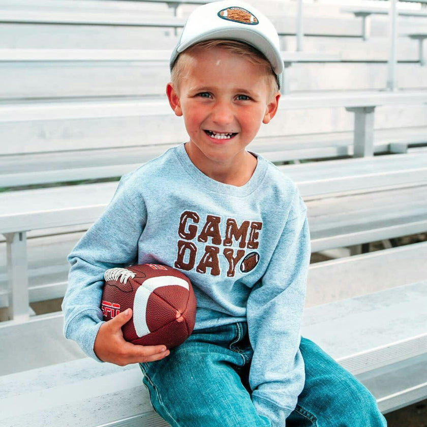 Game Day Patch Sweatshirt - Gray
