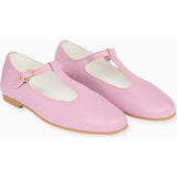 Lilac Leather Girl T-Bar Shoes