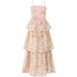 Alanna Frill Embroidered Maxi Dress (Women)