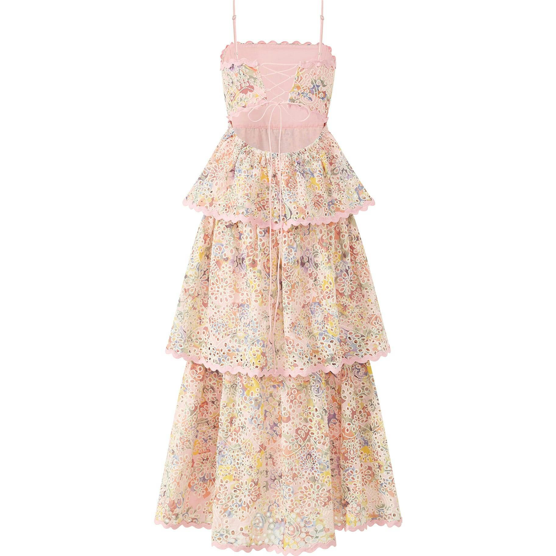 Alanna Frill Embroidered Maxi Dress (Women)