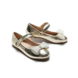 Gold Lydia Bow Flats
