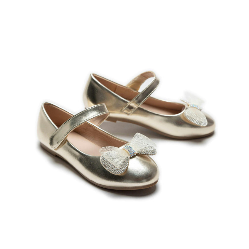 Gold Lydia Bow Flats