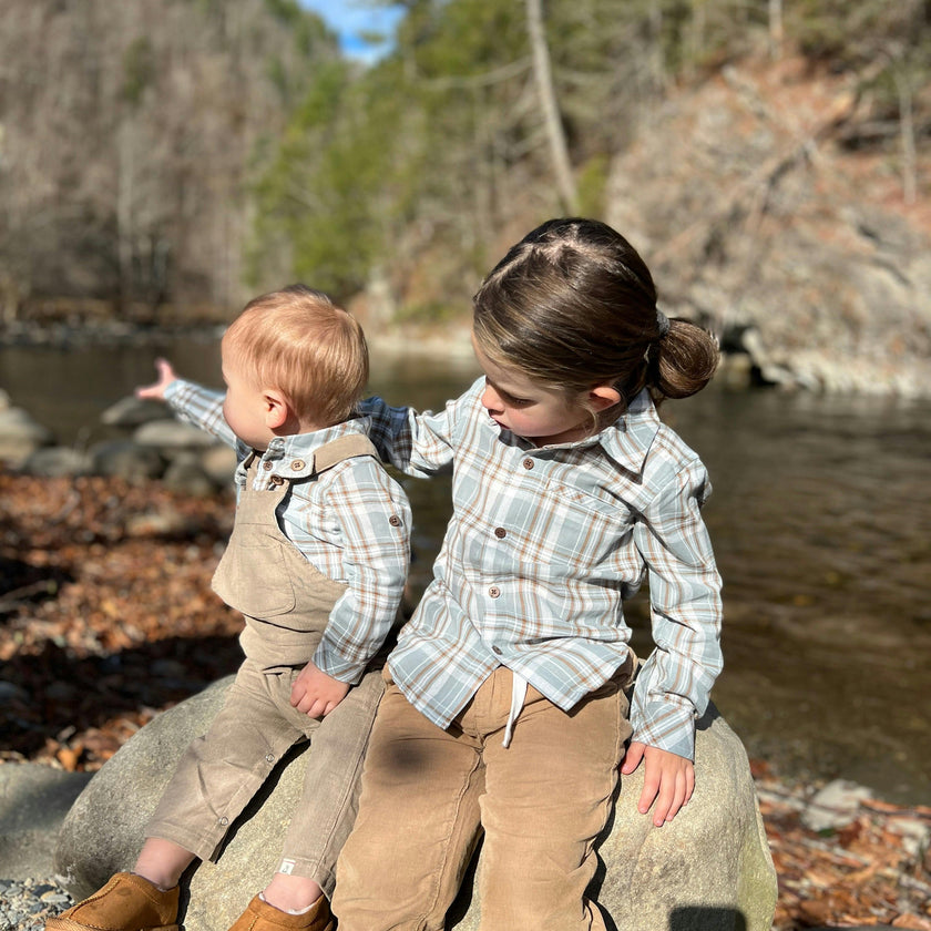 HARRISON Beige Cord Overalls