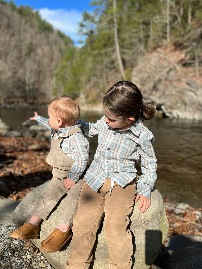 HARRISON Beige Cord Overalls