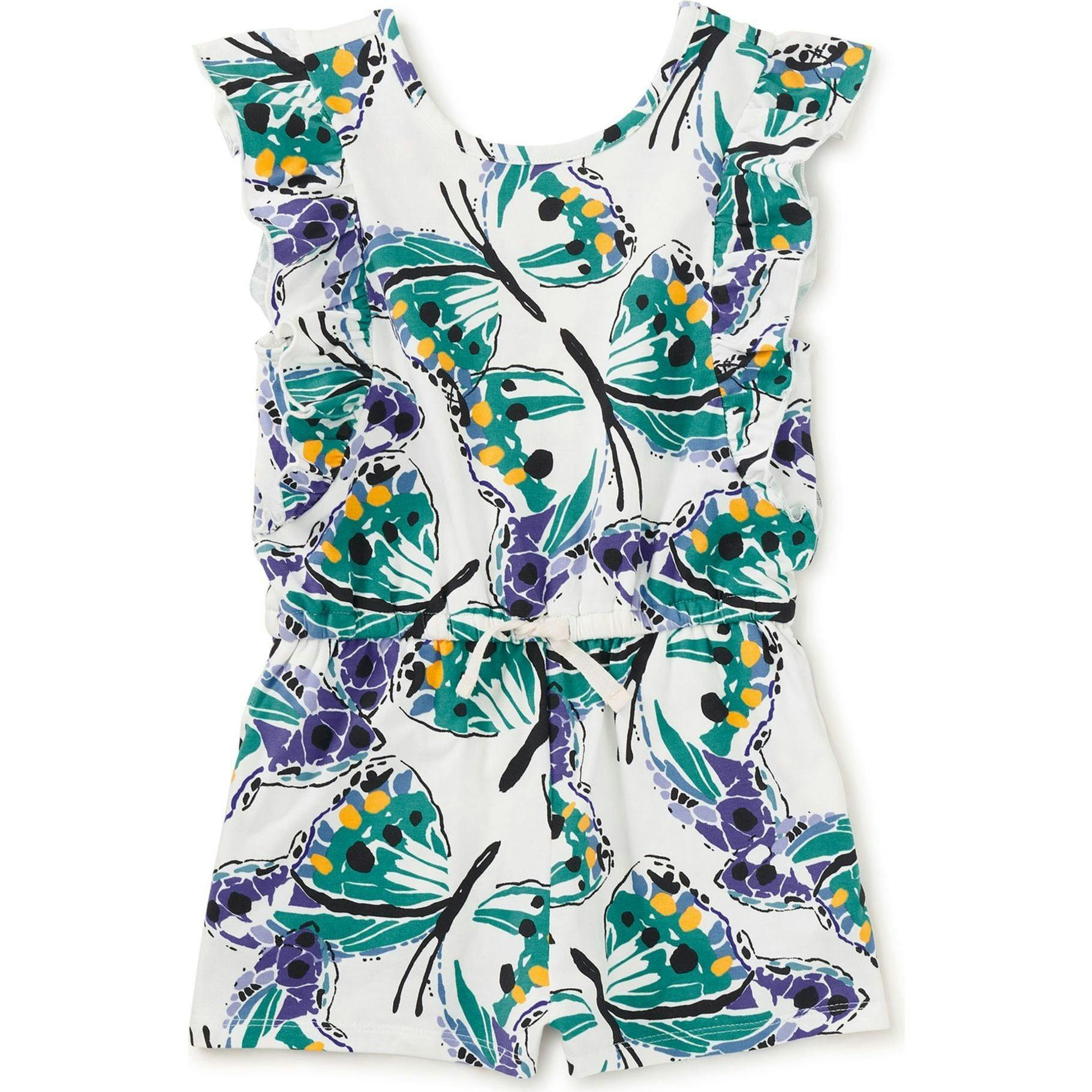 Flutter Sleeve Romper, Multi