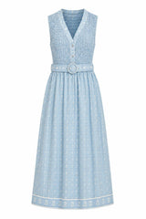 Millie Blue Dandy Midi Dress
