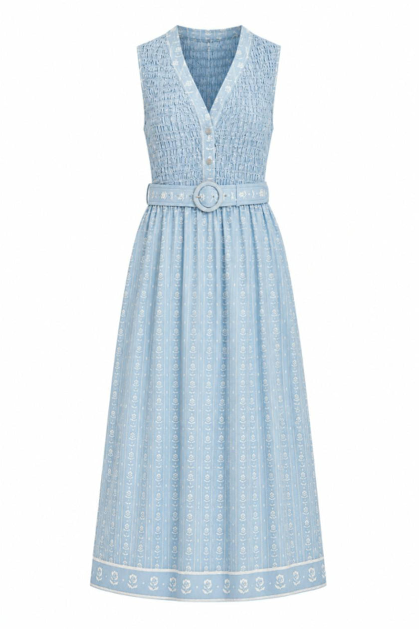 Millie Blue Dandy Midi Dress