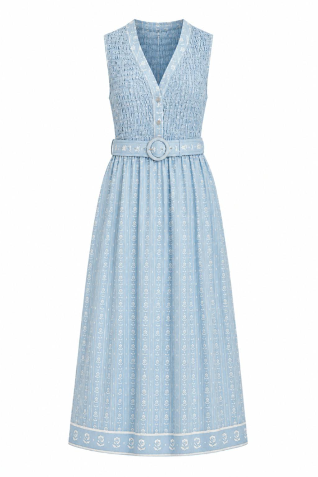 Millie Blue Dandy Midi Dress