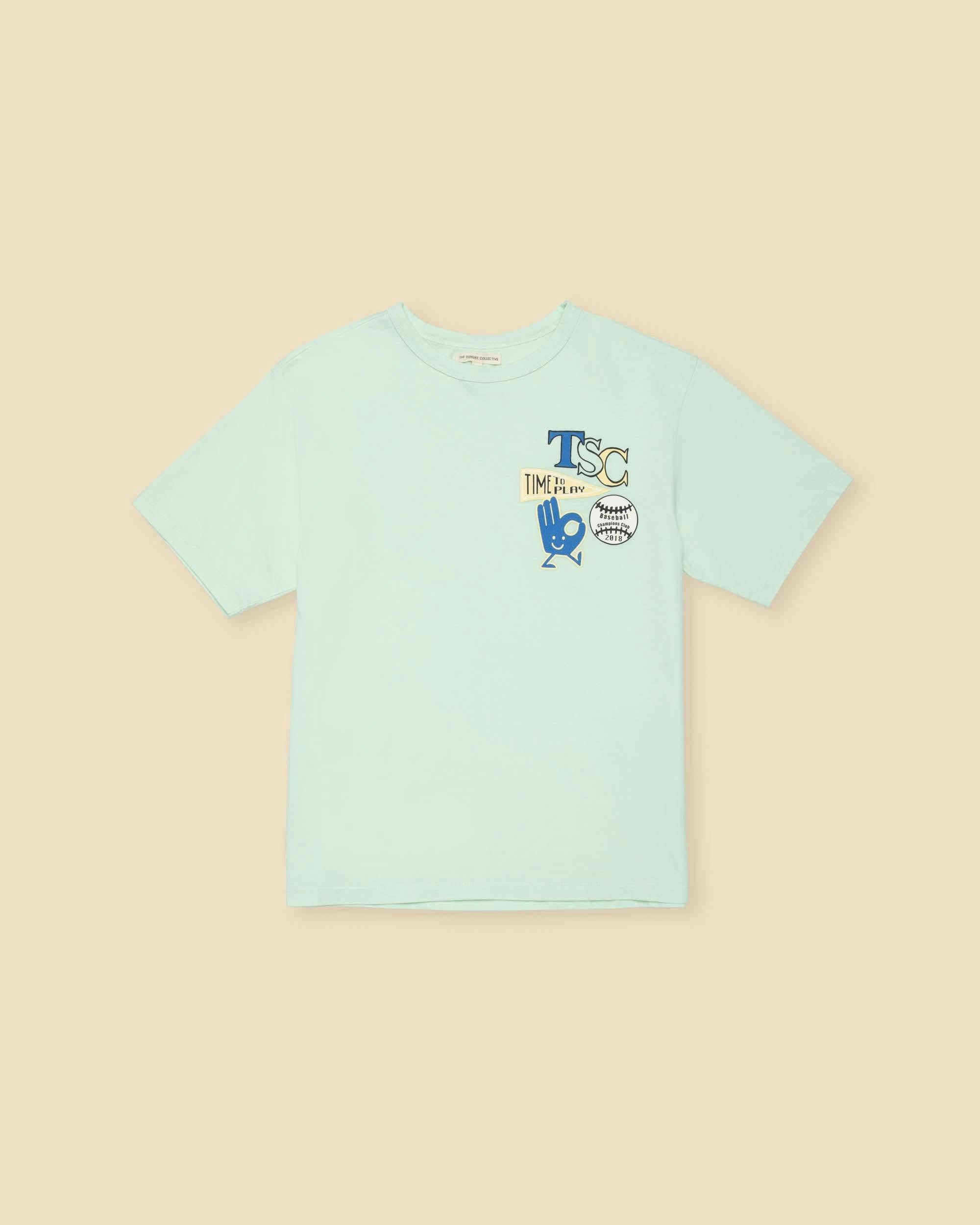 Organic Sunday Tee in Frosty Jade