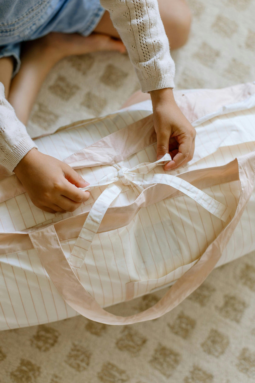[NEW] XL Organic Nap Mat- Pink Stripe