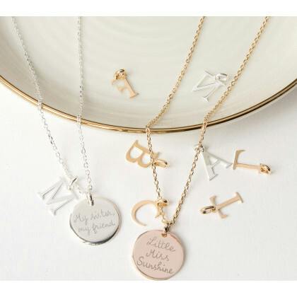 Personalized Alphabet Necklace, Sterling Silver