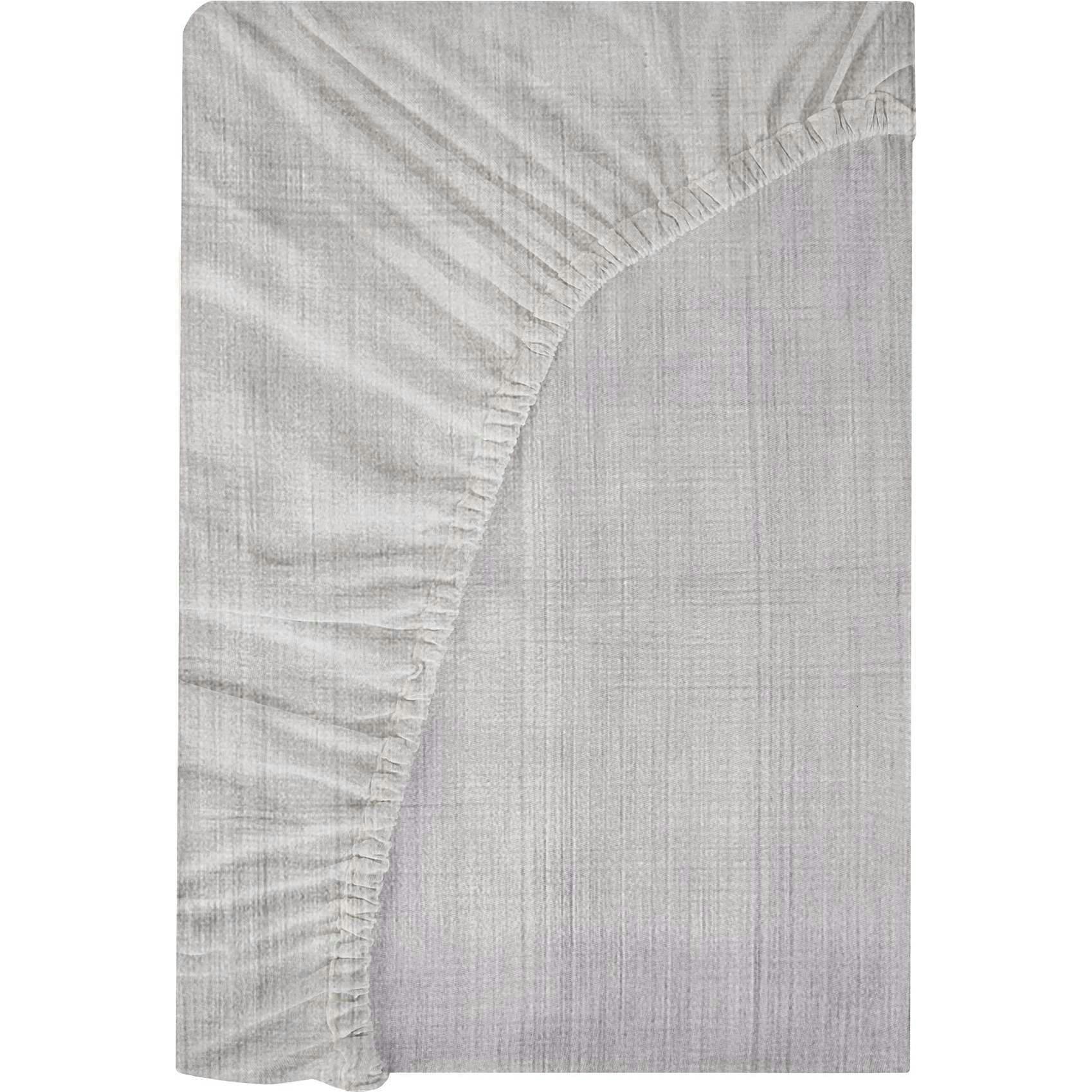 Brush-Stroked Cotton Fitted Crib Sheet