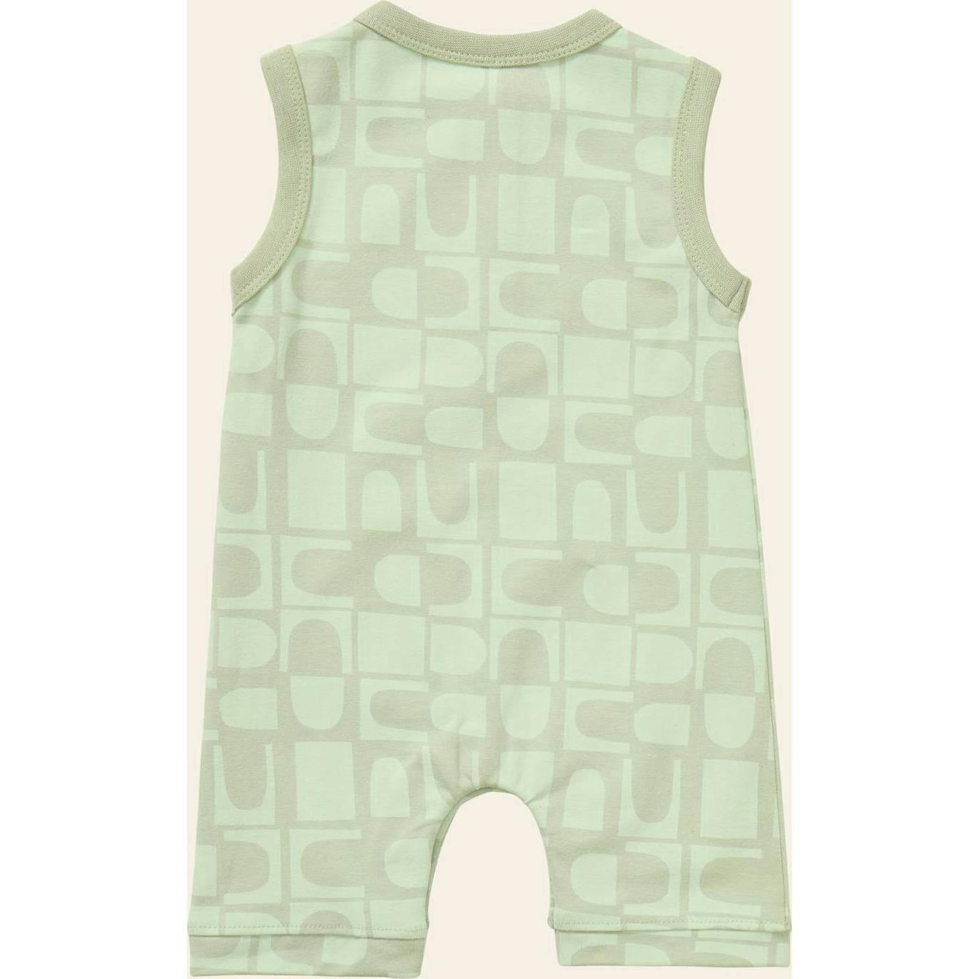 Printed Henley Romper