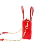 Quilted Rhinestone Tote Bag