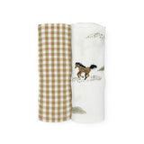 Stretch Knit Swaddle Blanket 2 Pack - Wild Horses