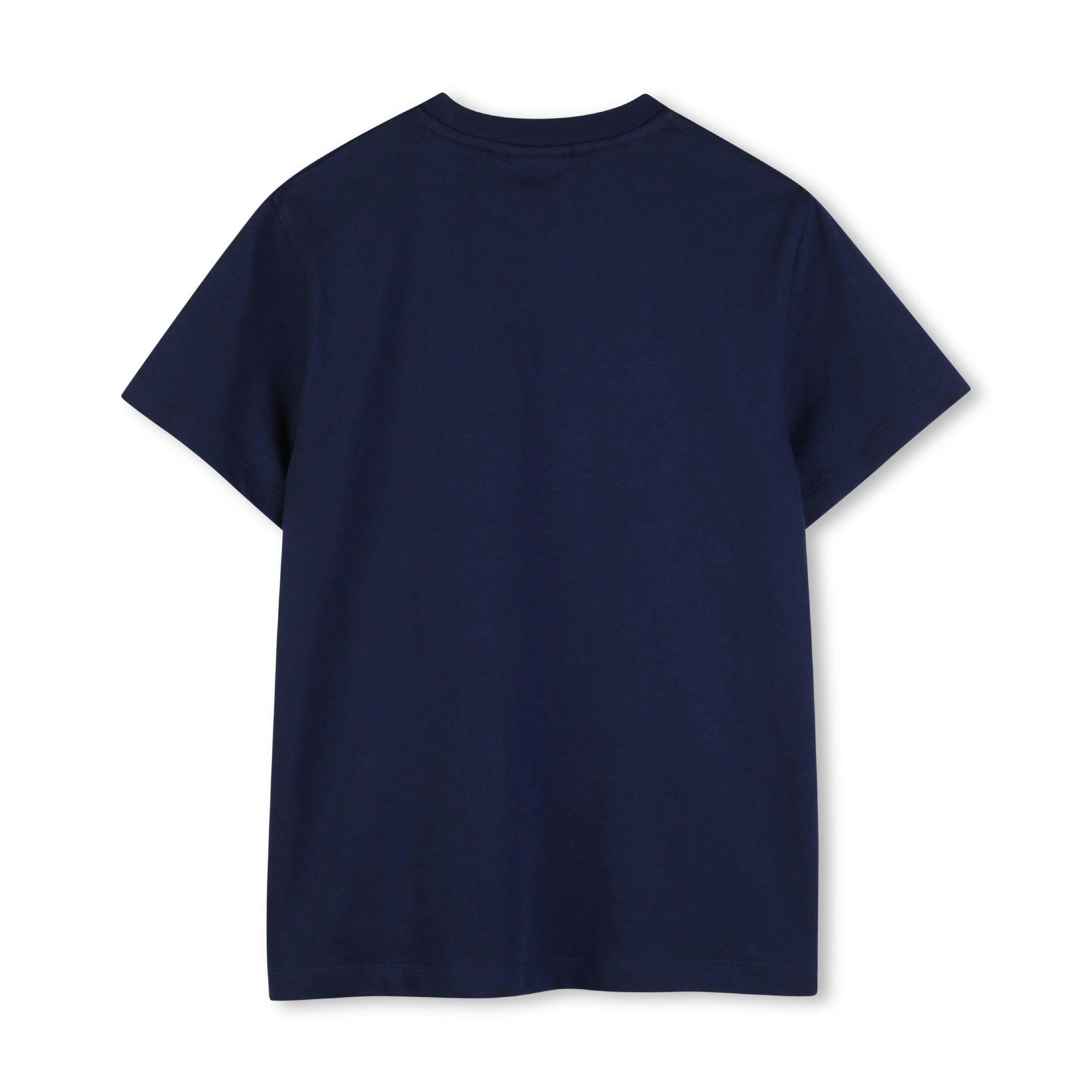 Boys Navy Mini Me White Logo T-Shirt