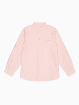 Orange Stripe Mateo Long Sleeve Boy Shirt