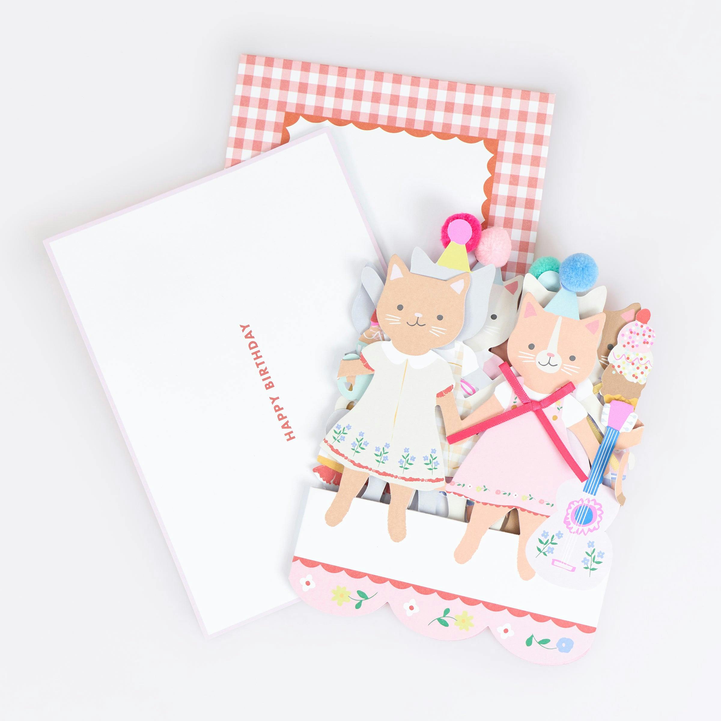 Kitten Club Concertina Birthday Card