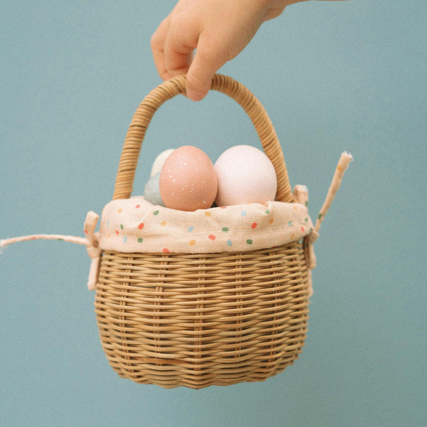Rattan Berry Basket with Lining – Gumdrop
