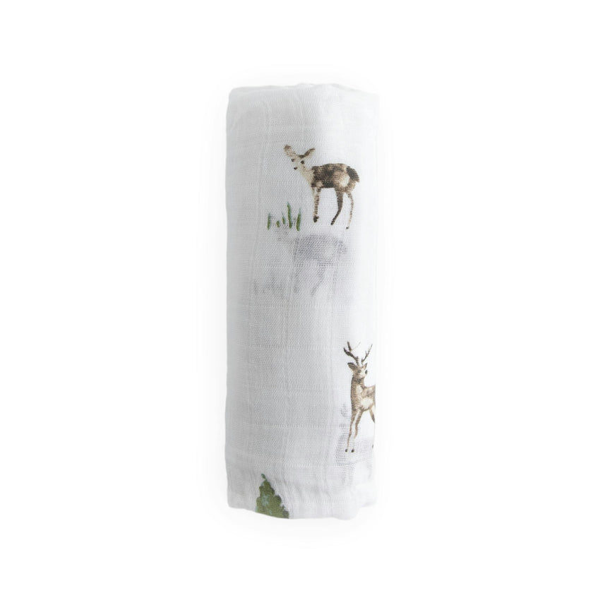 Cotton Muslin Swaddle Blanket - Oh Deer!