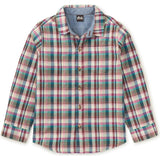Double Weave Plaid Chest Pocket Button-Up Shirt, Multi