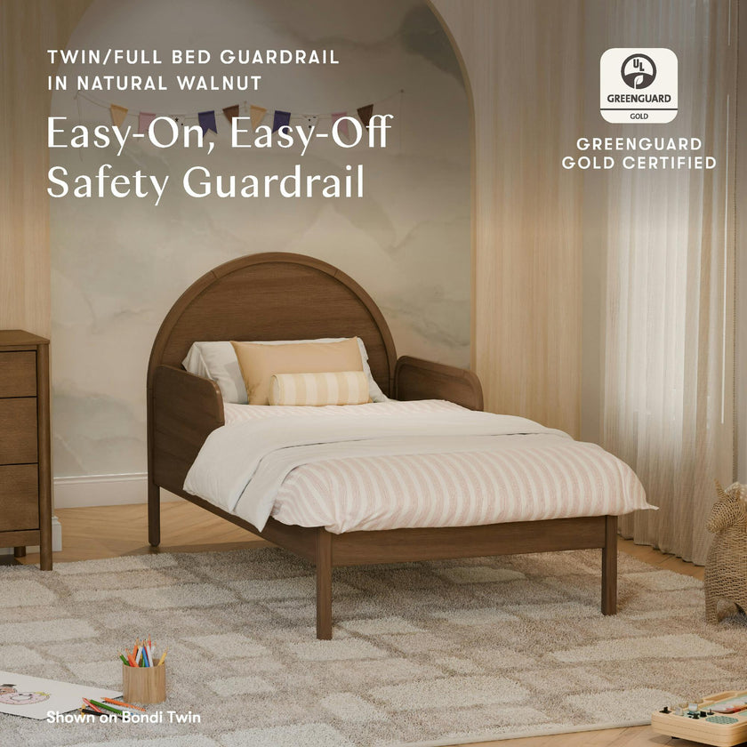 Twin/Full Bed Guardrail in Natural Walnut