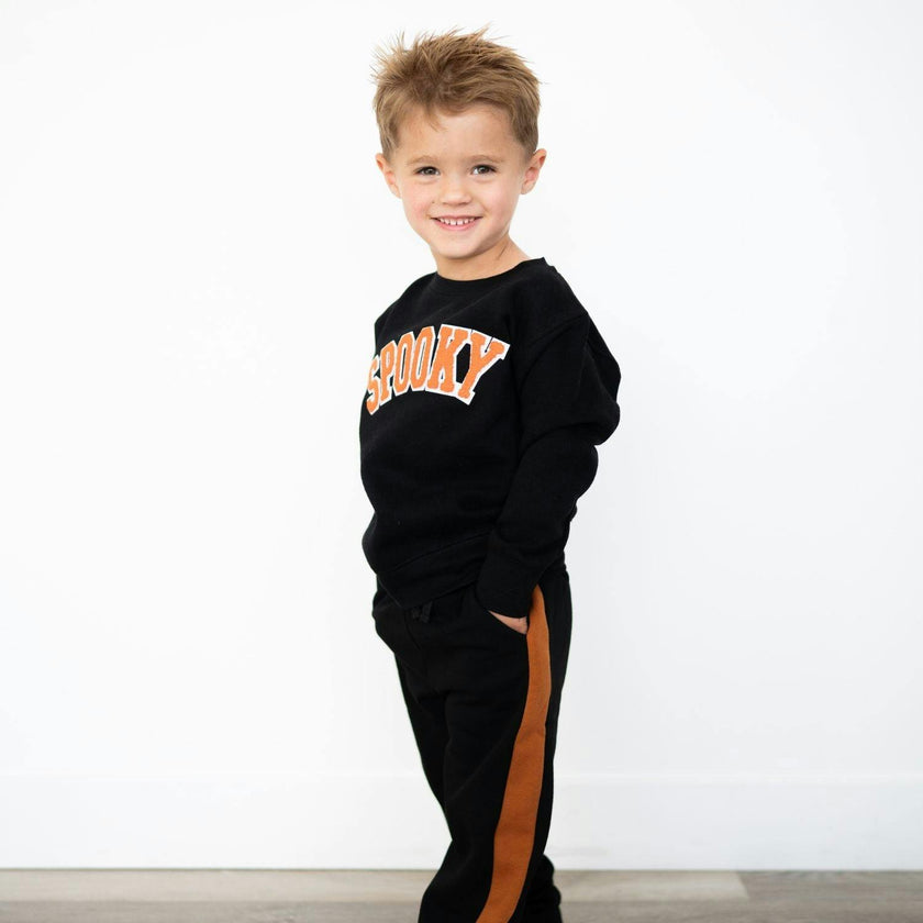 Spooky Orange Patch Halloween Sweatshirt