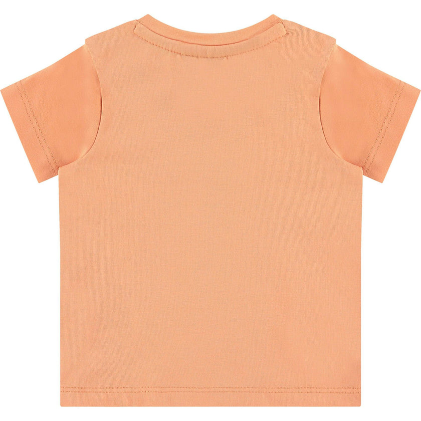Crew Neck Shoulder Button Graphic Print T-Shirt