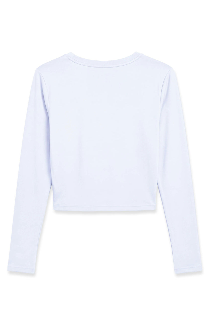 Pixie -  Ruched Long Sleeve Top - White