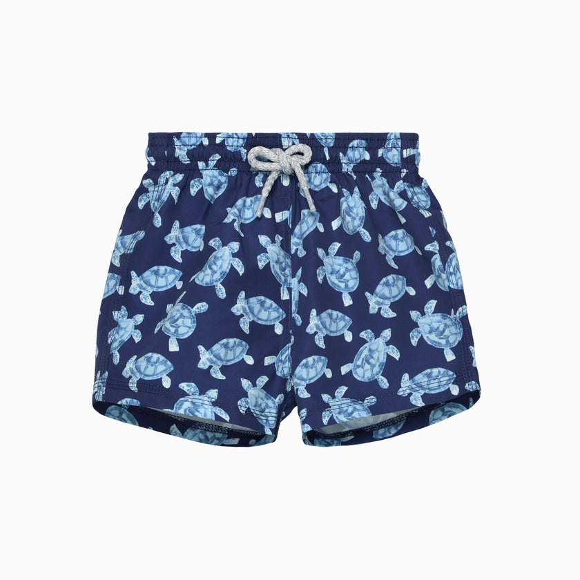 Baby Swimshorts in Navy Turtle
