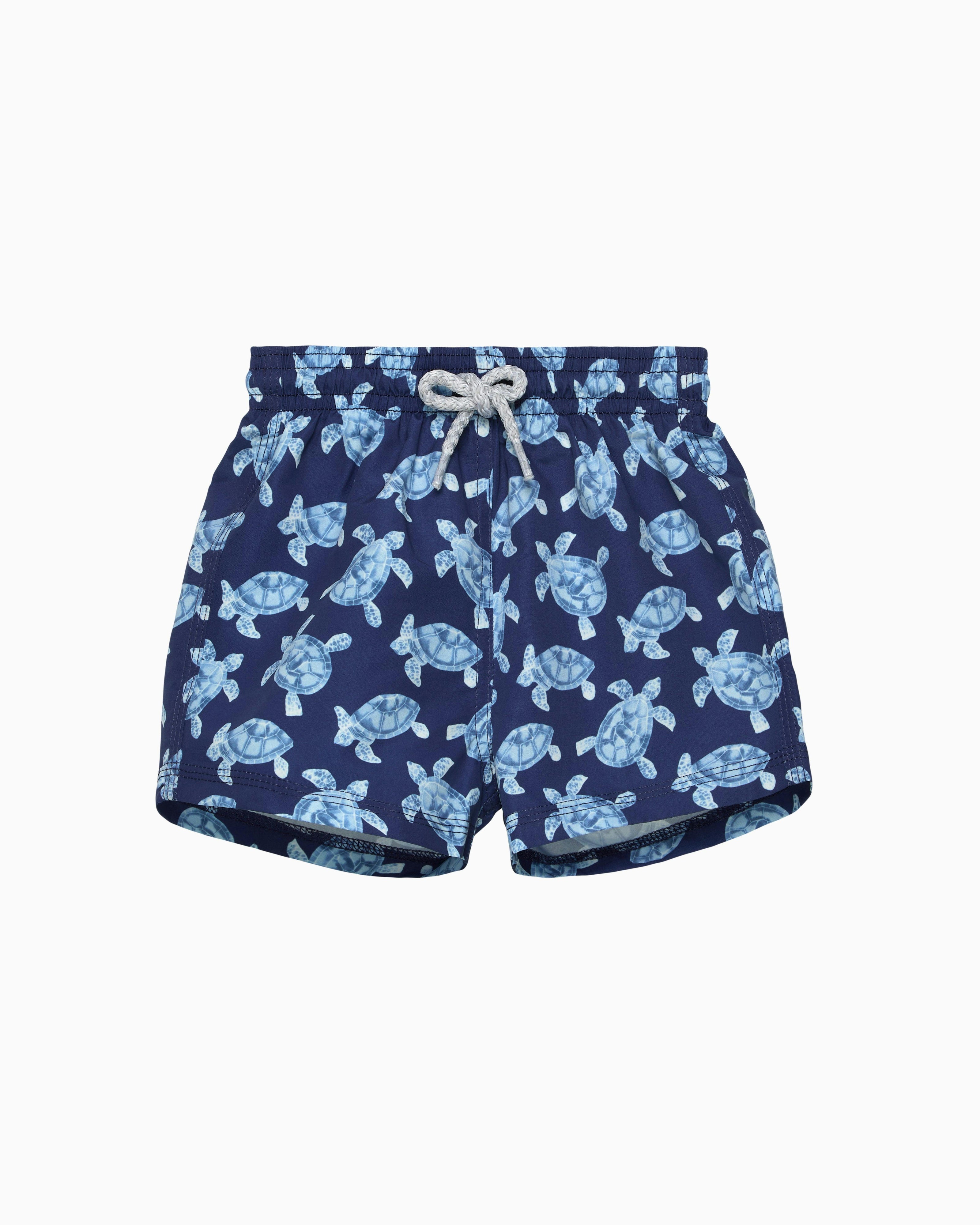 Baby Swimshorts in Navy Turtle