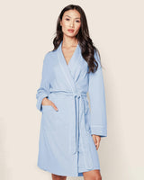 Women's Pima Robe in Periwinkle