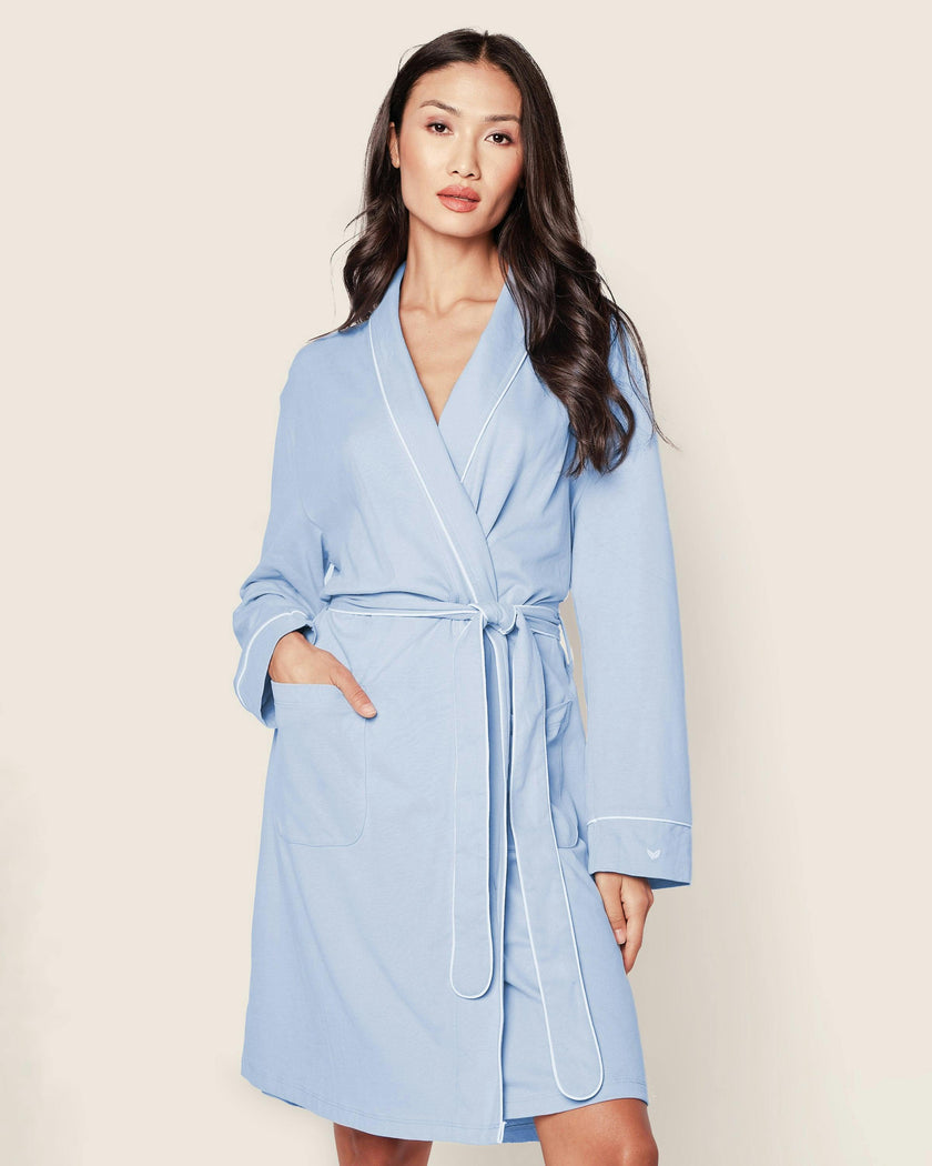 Women's Pima Robe in Periwinkle
