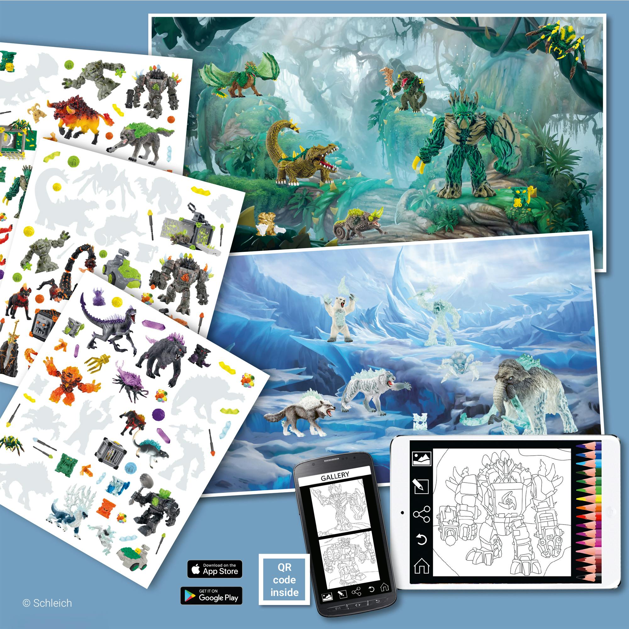 Panorama Sticker Book: Schleich Eldrador Creatures