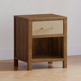 Eloise Assembled Nightstand in Natural Walnut & Performance Sand Eco-Weave