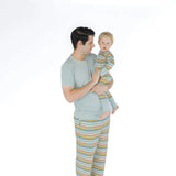 Autumn Stripes Bamboo Convertible Footie Romper
