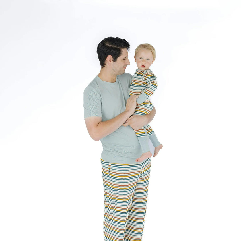 Autumn Stripes Bamboo Convertible Footie Romper