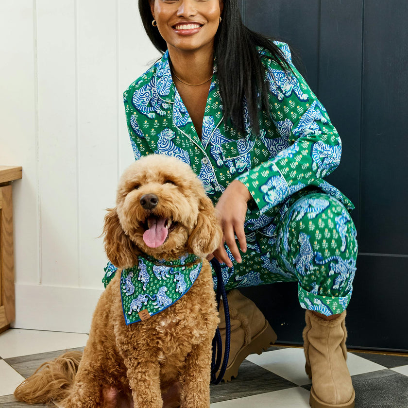 Tiger Queen - Long PJ Set - Jade