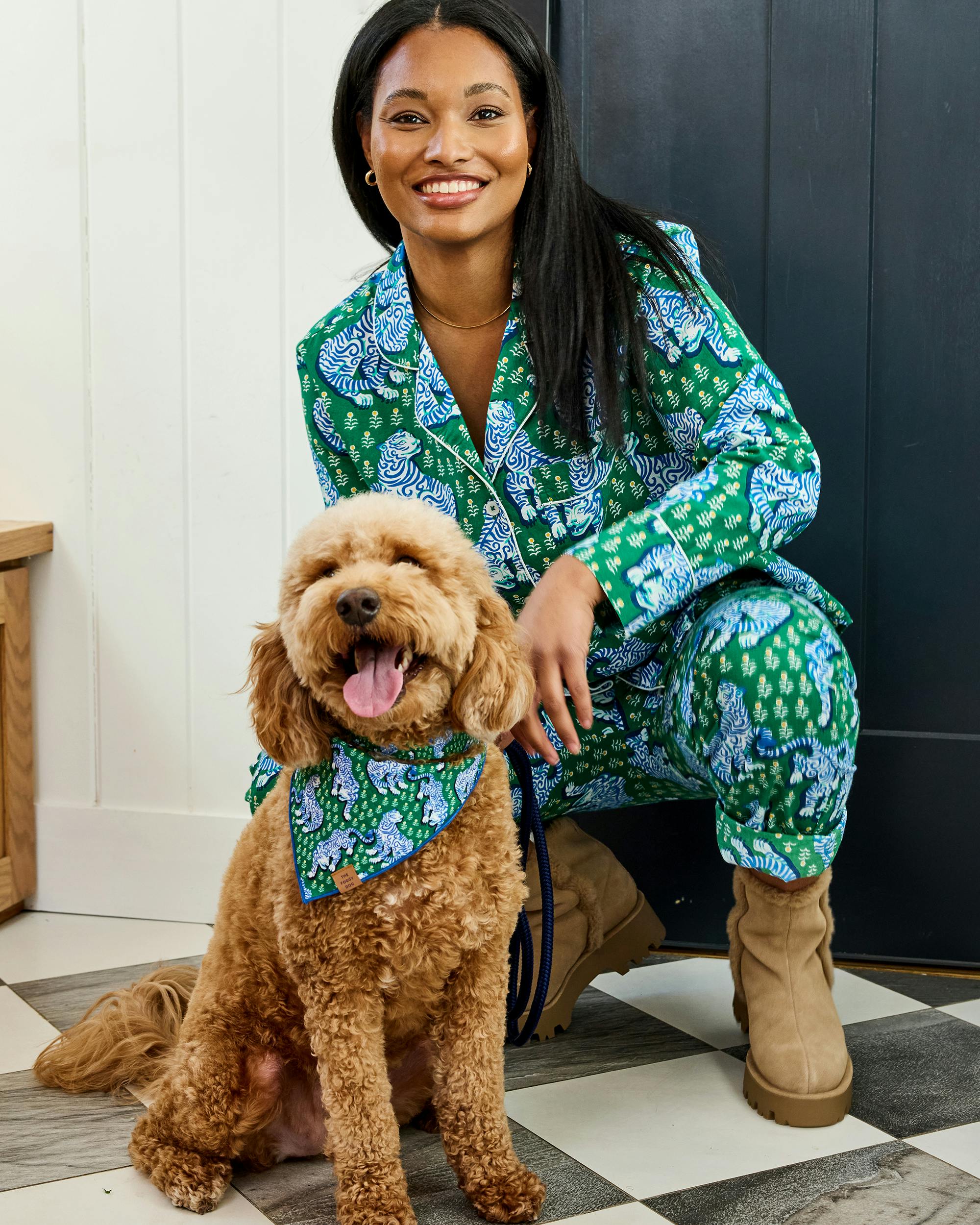 Tiger Queen - Long PJ Set - Jade