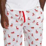 Men's Reindeer Red Long PJ Set - Organic Cotton Poplin