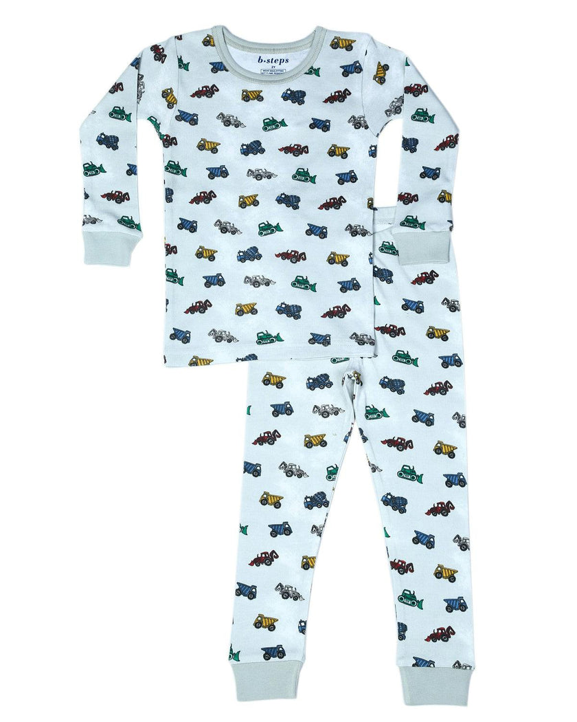 Kids Pajamas - Tie Dye Construction Trucks