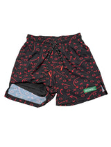 Gettin' Route-y: Black & Red Boys Shorts