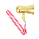 Packed Party Party Starter Gold Mini Megaphone - Shiny Gold with Pink Red Rickrack Strap, Battery Operated Party Megaphone for Bachelorettes and Birthdays
